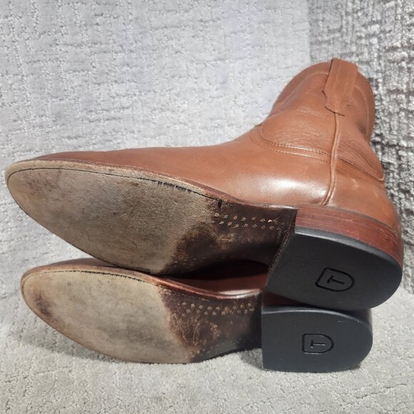Tecovas The Dean Men's Size 12.5D Brown Scotch Leather Zipper Western Boots. - Picture 6 of 10
